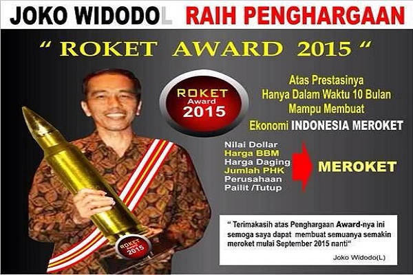 Heboh, Joko Widodo(L) Raih Roket Award 2015
