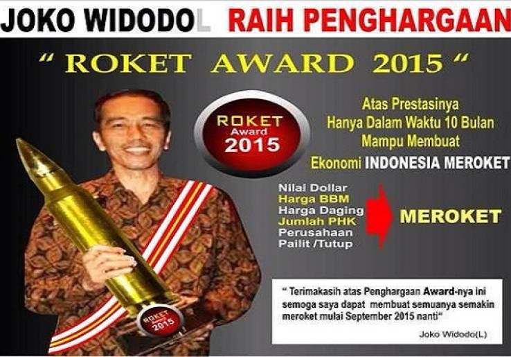 Heboh, Joko Widodo(L) Raih Roket Award 2015