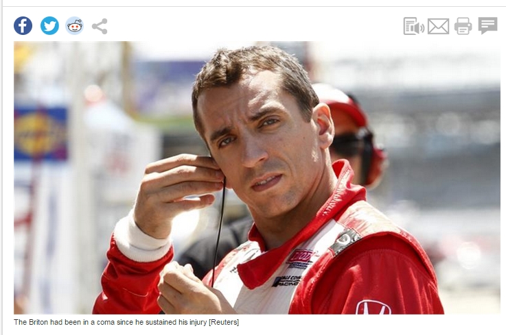 Mantan Pembalap F1 Justin Wilson Meninggal