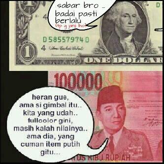 Meme Kocak Rupiah Tembus 14.000 per Dollar AS