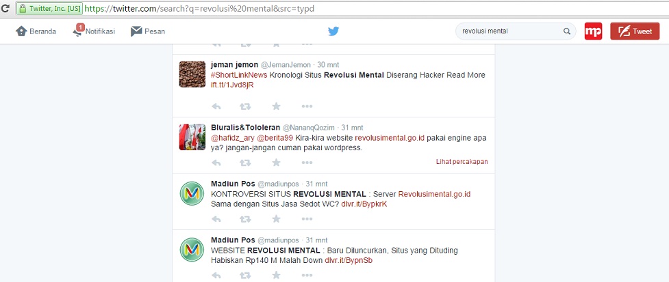 Netizen Cemooh Website Revolusi Mental Rp140 Miliar
