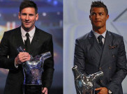 Messi dan Suarez Bercanda Saat Ronaldo Berikan Sambutan