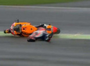 Ambisi Lawan Rossi, Marquez Tersungkur di GP Silverstone