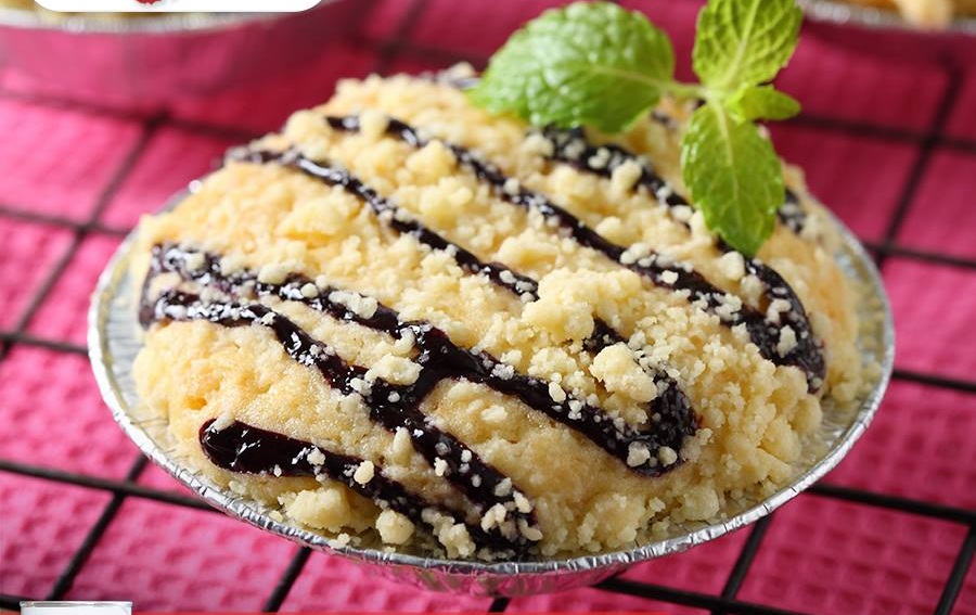 Blueberry Cheese Crumble Cake, Bekal Si Kecil di Sekolah
