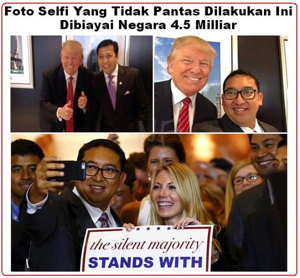 Heboh Meme Lucu Fadli Zon dan Setya Novanto Hadiri Kampanye Donald Trump