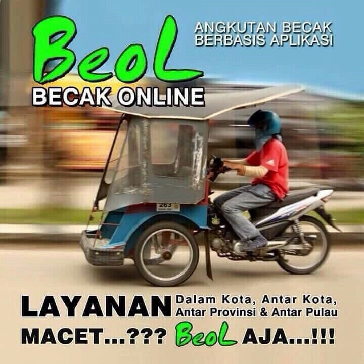 Heboh Penampakan BeoL, Becak Online di Dunia Maya