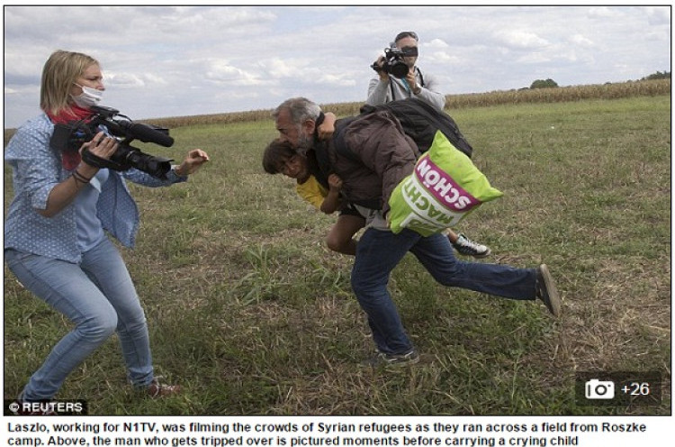 Tendang Pengungsi, Juru Kamera Perempuan Hungaria Dikecam Dunia