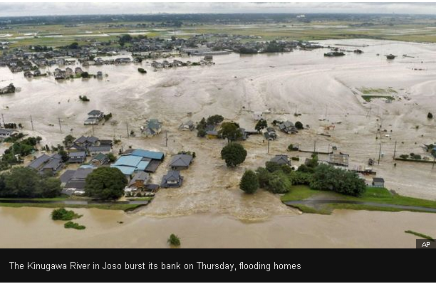 Jepang Dilanda Banjir Besar dan Longsor