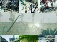 Mengerikan, Video Detik-Detik Jatuhnya Crane di Masjidil Haram