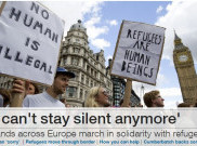  Ribuan Warga London Demo Mendukung Hak Pengungsi