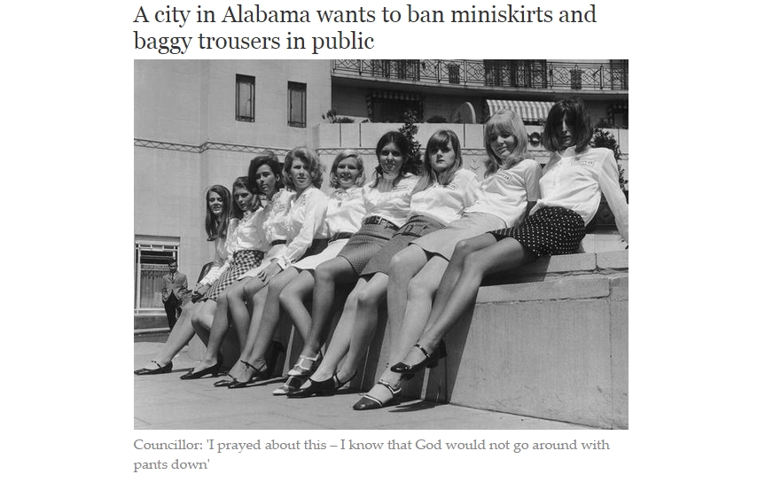 Kota di Alabama Larang Warga Perempuannya Pakai Rok Mini
