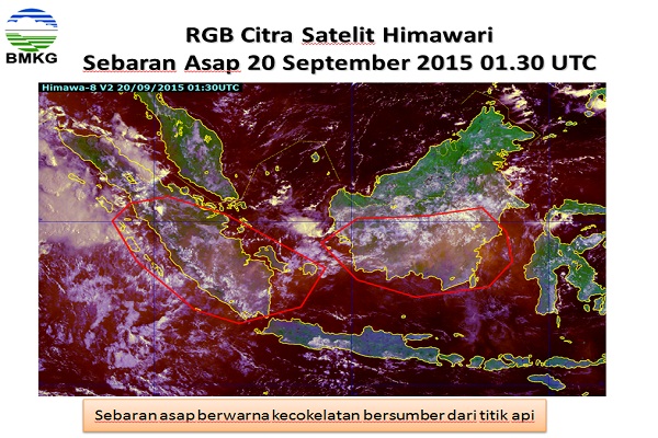 Ini Penampakan Kabut Asap di Sumatera-Kalimantan dari Udara