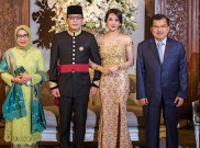 Jusuf Kalla Hadiri Resepsi Pernikahan Wishnutama dan Gista Putri