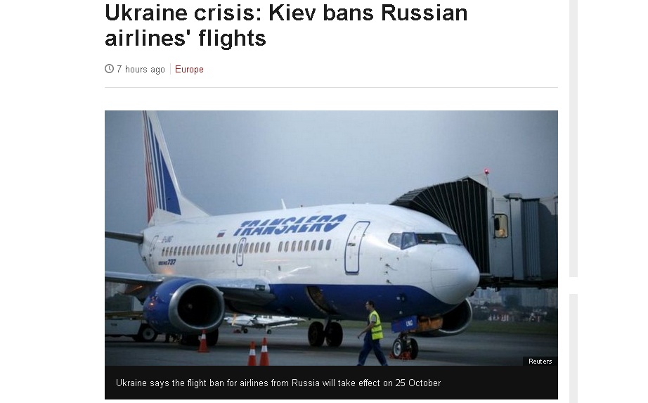 Ukraina Larang Pesawat Rusia Melintas di Wilayahnya