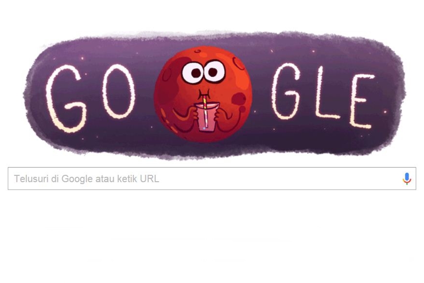 Google Doodle Peringati Hari Penemuan Air di Planet Mars