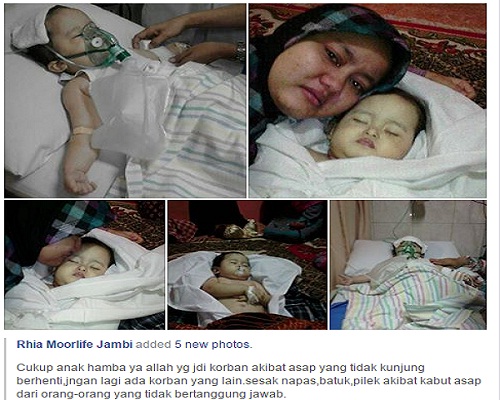 Bayi Meninggal Diduga Korban Kabut Asap Tuai Simpati dan Duka Netizen