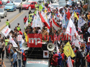 Demonstrasi Para Pegawai JICT di Gedung BUMN