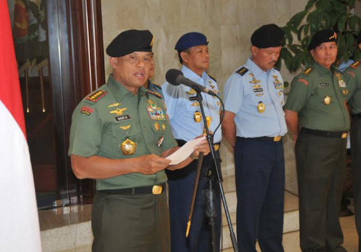 12 Perwira Tinggi TNI Naik Pangkat