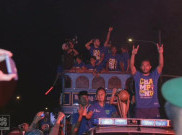 Pemain Persib Disambut Meriah Warga Kota Bandung