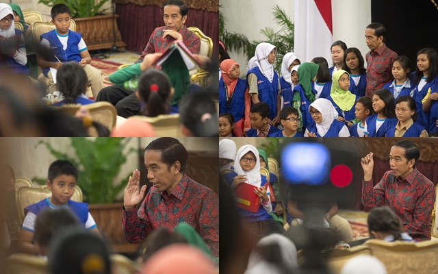 Keseruan Jokowi saat Diwawancarai Reporter Cilik