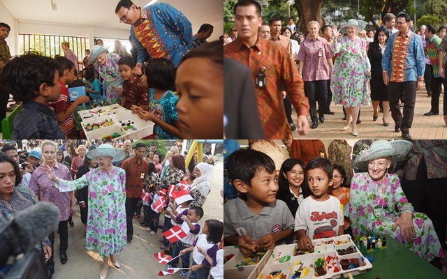 Ahok dan Ratu Denmark Mengunjungi RPTRA Kenanga