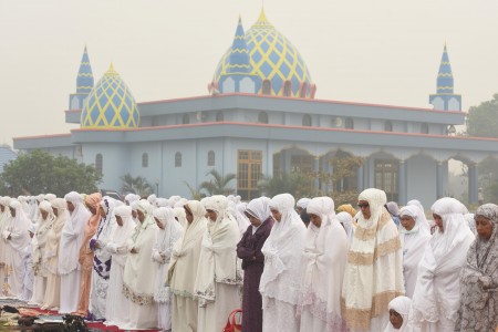 Kunjungan Mensos ke Lokasi Bencana Kabut Asap