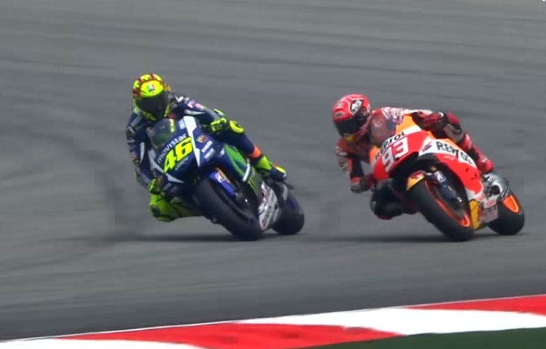 Video Sepang Clash Rossi Vs Marquez