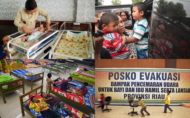 Evakuasi Korban Asap Riau