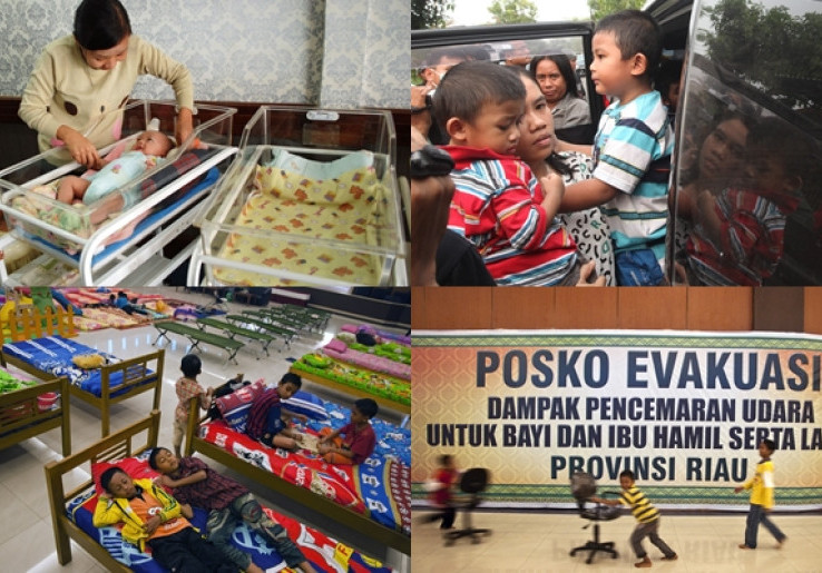 Evakuasi Korban Asap Riau