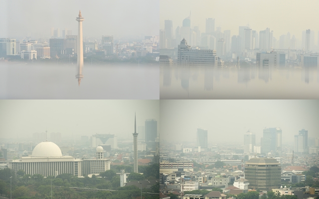 Paparan Kabut Asap di Jakarta