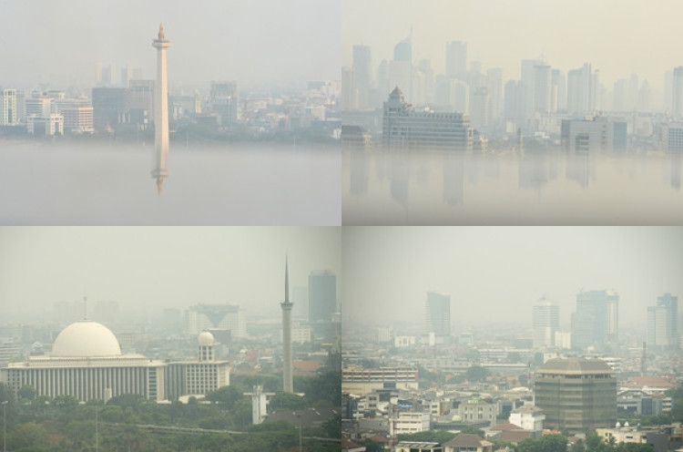  Paparan Kabut Asap di Jakarta