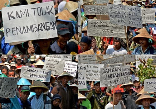 Aksi Tolak Pabrik Semen Warga Gombong Selatan