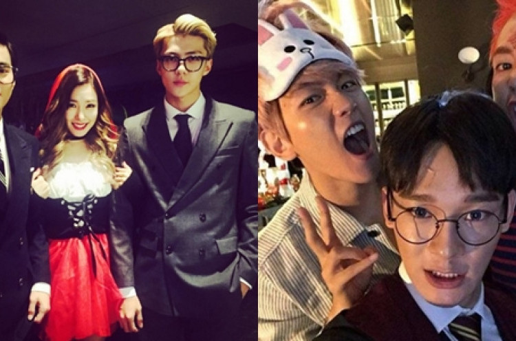 Tampil Mesra di Pesta Halloween, Tiffany dan Baekhyun EXO Tarik Perhatian Netizen