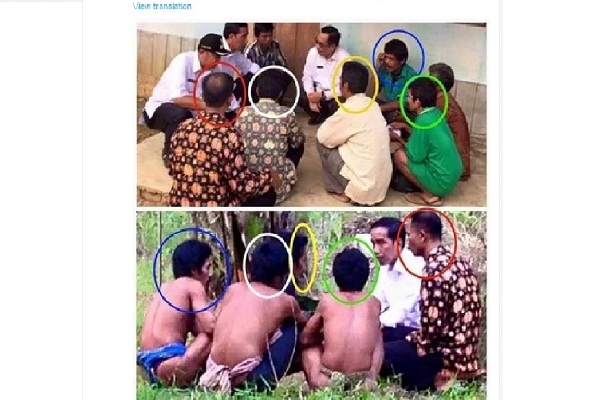 Polisi Usut Foto Rekayasa Jokowi dengan Suku Anak Dalam