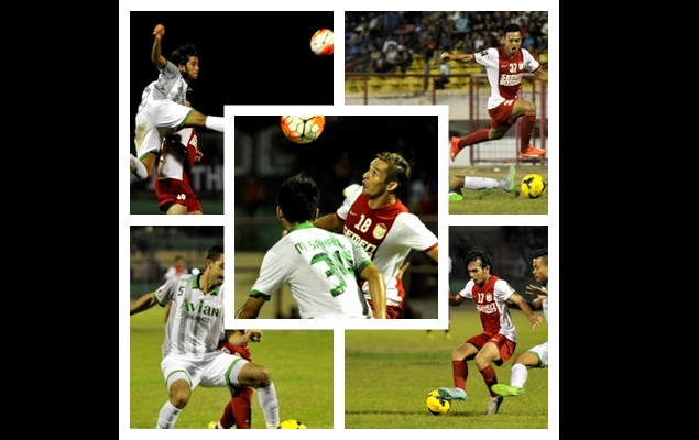 Aksi Lapangan PSM vs Surabaya United