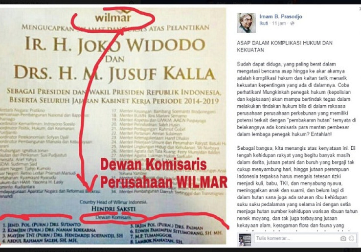 Heboh Jenderal Purnawirawan Komisaris Wilmar di Sosmed