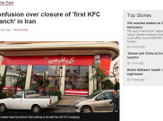 Pemerintah Iran Segel Cabang Pertama KFC
