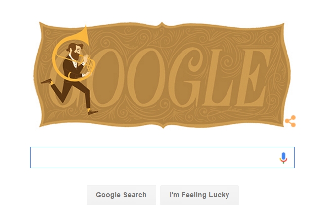 Google Doodle Rayakan Ultah Penemu Saksofon, Adolphe Sax