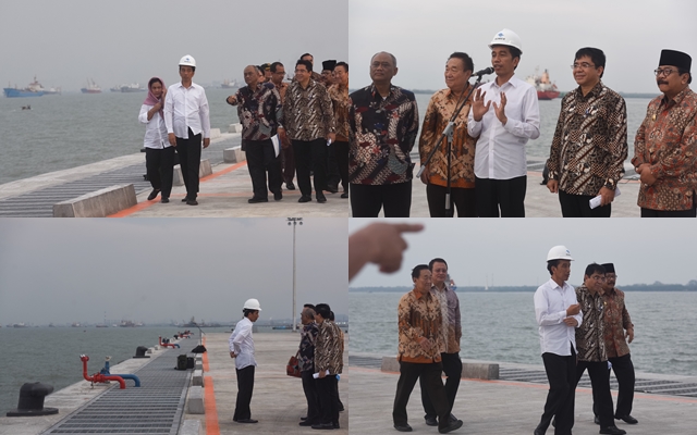 Jokowi Tinjau Pelabuhan JIIPE Gresik