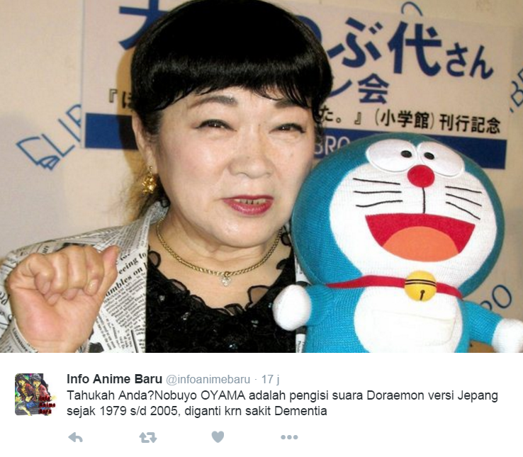 Nobuyo Oyama, Pengisi Suara Doraemon Hilang Ingatan
