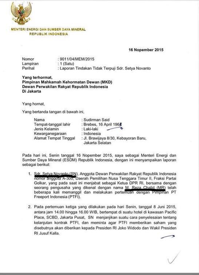 Pengusaha Dampingi Setya Novanto Temui Petinggi Freeport Adalah Riza Chalid 