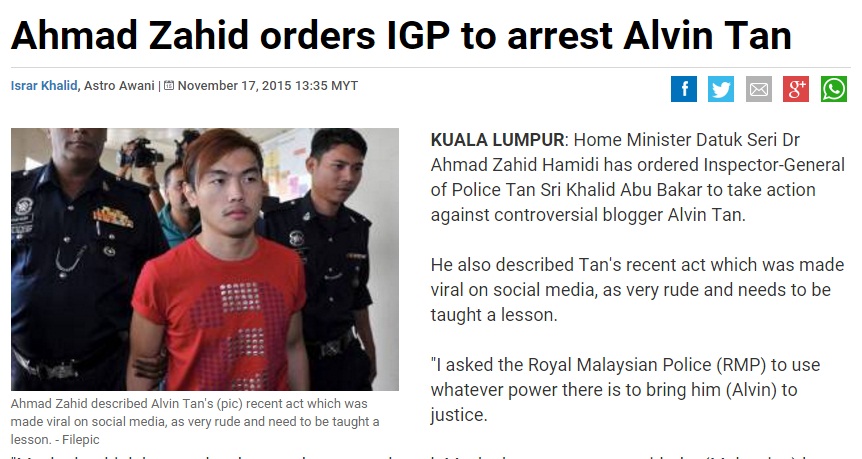 Malaysia Kerahkan Pasukan untuk Tangkap Penghina Alquran Alvin Tan