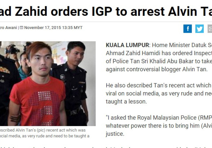 Malaysia Kerahkan Pasukan untuk Tangkap Penghina Alquran Alvin Tan