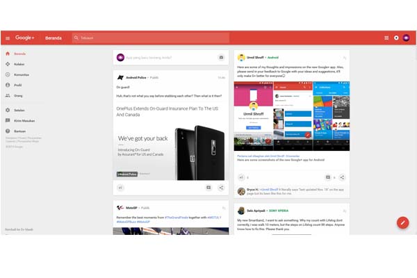 Website Google Plus Tampil Segar dan Lebih Cepat
