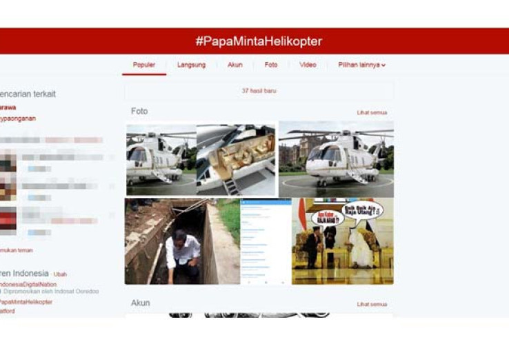 Beli Helikopter, Presiden Jokowi Dibully Lewat Tagar #PapaMintaHelikopter