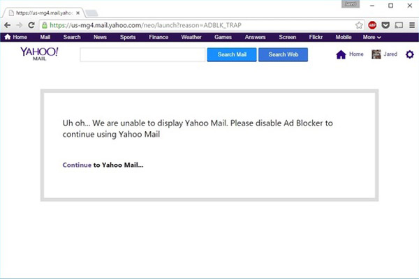 Yahoo Blokir Pengguna AdBlock