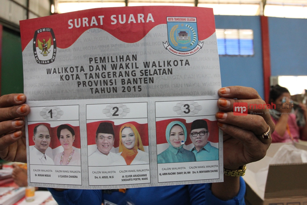 Pilkada Tangsel belum Mulai, Surat Suara Airin Sudah Dicoblos