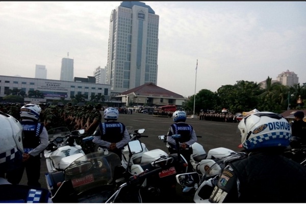 Polda Metro Jaya Gelar Apel Siaga Banjir