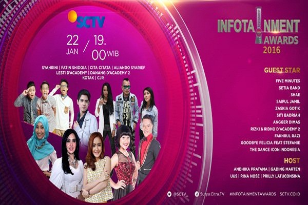 Infotainment Awards 2016 SCTV Tambah Tiga Kategori