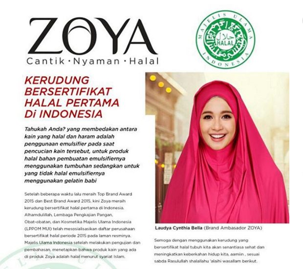 Heboh, Pro Kontra Kerudung Halal Zoya